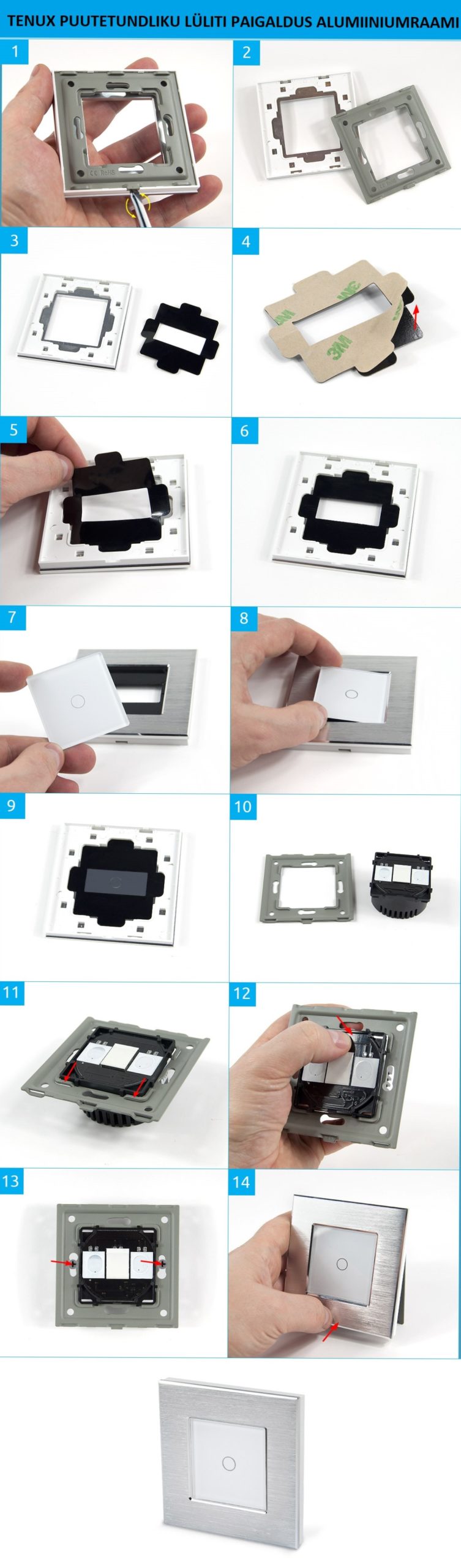 Aluminum Frame Switch Installation Guide Tenux.ee