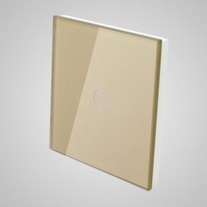 Glass panel for switch, 1-gang, Golden, 86*86mm