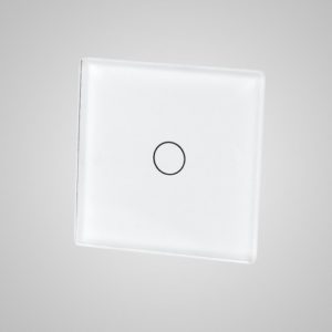 Small glass panel, 1-gang, White, 47*47mm