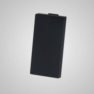 Cover plate, black, 1/2