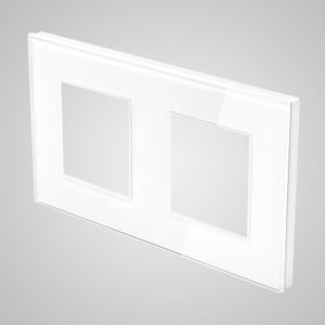 2-frame glass, white, 157*86mm