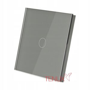 Glass panel for touch switch, 1-gang, Grey, 86*86mm